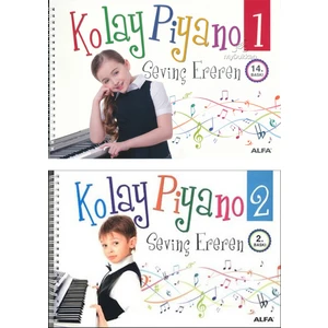 Kolay Piyano 1 + Kolay Piyano 2 - Sevinç Ereren 2 Kitap Set