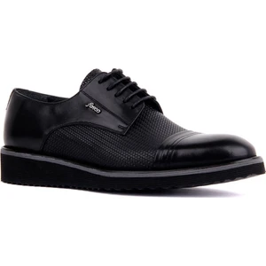 Bağcıklı Siyah Deri Erkek Günlük Ayakkabı 7042 46 763