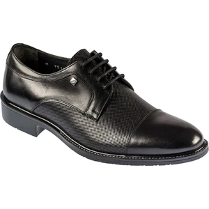 Bağcıklı Siyah Deri Kauçuk Taban Klasik Erkek Ayakkabı 9512 46