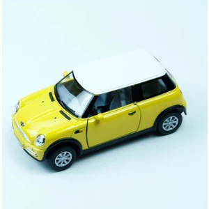 Metal Çek Bırak Mini Cooper  Sarı Renk Araba