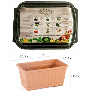 Minia Bahçe Minia Kid Kapya Biber Çimlendirme Kiti ve Saksı