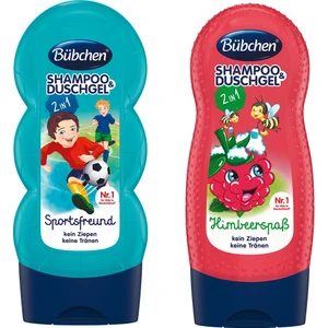 Sport Çocuk Şampuanı ve Duş Jeli 230 ml + Bübchen Çocuk Şampuan Duş Jeli Frambuaz 230 ml