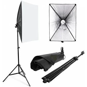 50 x 70 cm Tek Duylu Softbox Ampüllü Tekli Sürekli Işık Seti Lambalı