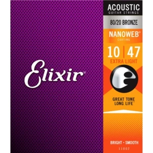 11002 Nanoweb 80/20 Bronze Akustik Gitar Teli (10-47)