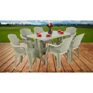 Zeugma 70x120 Golf Koltuk 6 Kişilik Masa Takımı