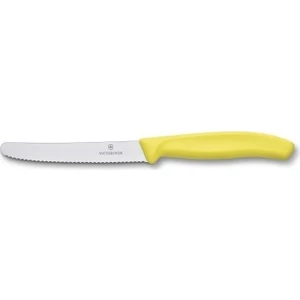 Tırtıklı Domates & Sosis Bıçağı 11 cm Sarı