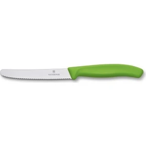 Tırtıklı Domates & Sosis Bıçağı 11 cm Yeşil