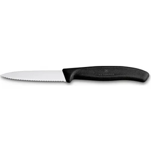 Tırtıklı Soyma Bıçağı 8 cm Siyah