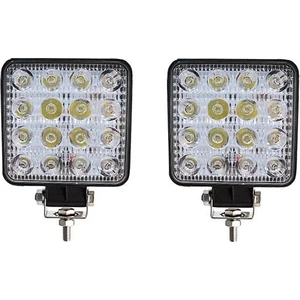 Off Road Beyaz Işık Sis Farı Lambası 16 LED Kare 12-24 V 2 Adet