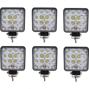 Off Road Beyaz Işık Sis Farı Lambası 16 LED Kare 12-24 V 6 Adet