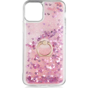 Apple İphone 11 Pro Max Kılıf Milce Sulu Yüzüklü Silikon Arka Kapak Pembe