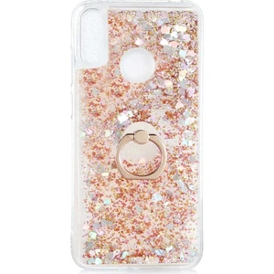 Huawei Y6S 2019 Kılıf Milce Sulu Yüzüklü Silikon Arka Kapak Gold