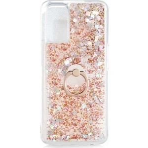 Oppo A52 Kılıf Milce Sulu Yüzüklü Silikon Arka Kapak Gold