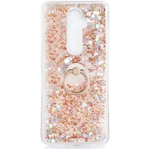 Oppo Reno 2Z Kılıf Milce Sulu Yüzüklü Silikon Arka Kapak Gold