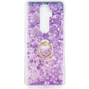 Oppo Reno 2Z Kılıf Milce Sulu Yüzüklü Silikon Arka Kapak Mor