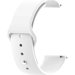 Oppo Watch 46mm Kordon Mat Düz Renkli Silikon Beyaz