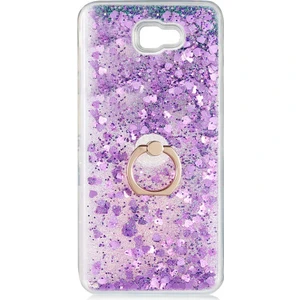 Samsung Galaxy J7 Prime Kılıf Milce Sulu Yüzüklü Silikon Arka Kapak Mor