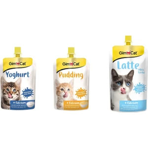 2 Adet Yoghurt Kalsiyum Kedi Pudingi 150 gr + Gimcat 2 Adet Classic Kalsiyum Kedi Pudingi 150 gr + Gimcat 2 Adet Milk Latte Calcium Sıvı Kedi Sütü 200 ml