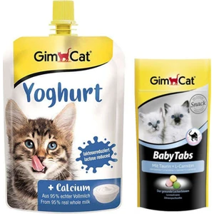 Yoghurt Kalsiyum 150 gr + Gimcat Baby Tabs Yavru Kedi Ödül Tableti 40 gr