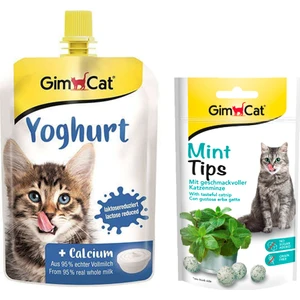 Yoghurt Kalsiyum 150 gr + Gimcat Mint Tips Kedi Ödül Tableti 40 gr