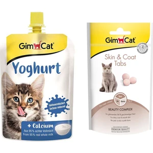 Yoghurt Kalsiyum 150 gr + Gimcat Skin & Coat Kedi Ödül Tableti 40 gr