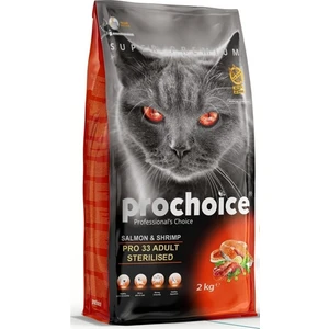 Pro Choice 2 Adet Pro 33 Sterilised Somonlu Karidesli Kısır Kedi Maması 2 kg x 2 = 4 kg