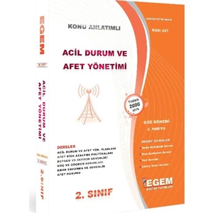 Egem Eğitim Yayınları AÖF 2. Sınıf Acil Durum ve Afet Yönetimi Konu Anlatımlı Soru Bankası-Güz Dönemi