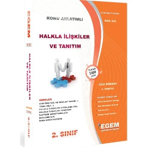 Egem Eğitim Yayınları 2. Sınıf Halkla İlişkiler ve Tanıtım Konu Anlatımlı Soru Bankası Güz Dönemi(3. Yarıyıl)