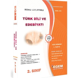 Egem Eğitim Yayınları AÖF 2. Sınıf Türk Dili ve Edebiyatı Konu Anlatımlı Soru Bankası-Güz Dönemi(3. Yarıyıl)