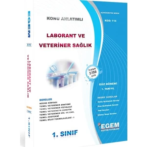 Egem Eğitim Yayınları AÖF 1. Sınıf Laborant ve Veteriner Sağlık Konu Anlatımlı Soru Bankası-Güz Dönemi(1. Yarıyıl)