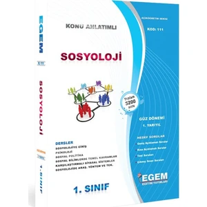 Egem Eğitim Yayınları 1. Sınıf Sosyoloji Konu Anlatımlı Soru Bankası-Güz Dönemi