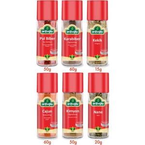 Baharat Set Cam 6'lı - Pilavlarda, Yemeklerde