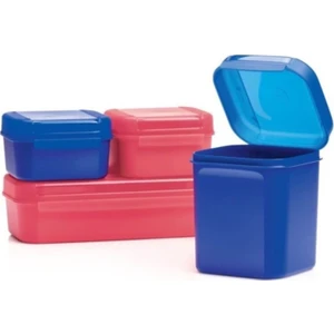 Tupperware özel Kare Renkli 4'lü Set