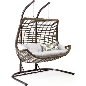 Capri Swing Cunda Ikili Rattan Bahçe Balkon Salıncağı
