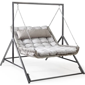 Capri Swing Capri Bed Ikili Rattan Bahçe Balkon Salıncağı
