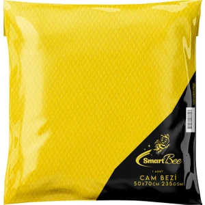 Mikrofiber Cam ve Jant Silme Bezi 50 x 70 cm 235 gr/m2 Sarı