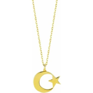 Sembol Gold Ay Yıldız Altın Kolye