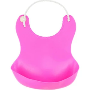 Çocuk Bebek Mama Önlüğü Dökülme Engelleyici Bükülebilir Pembe