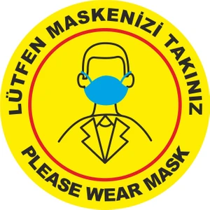 Sticker Atölyesi Lütfen Maske Takınız Sticker - 21021