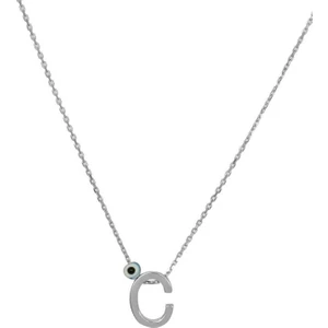 In Love C Harfli Kolye Harf Gümüş Kolye Inlove Gümüş Gümüş Renk Kolye