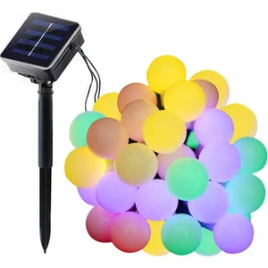 Solar Güneş Enerjili Dış Bahçe Top Aydınlatma 5metre 50 LED Çok Renkli