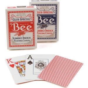 Jumbo Index Playing Cards Bee Jumbo Poker Oyun Kartı 2'li