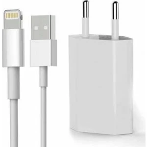 Apple iPhone USB to Lightning ve Şarj Aleti Cihazı Iphone X/ 11/ 12/ 13/ 14/  Pro/ Pro Max Tüm Serilerle Uyumlu Kablo Set 5W