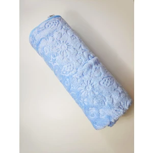 Mavi Kabartmalı Peluş Bebek Battaniye