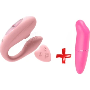 A7 Emiş Yapabilen G-Spot ve Klitoris Uyarıcı Giyilebilen Kumandalı Vibratör+G-Spot Vibratör