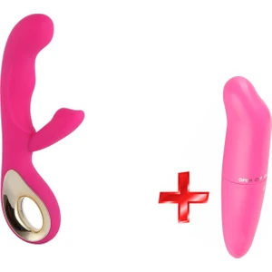 Klitoris Uyarıcılı 10 Mod Titreşim Vibratör + G Noktası uyumlu Mini Cep Vibratör