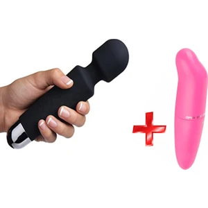 Silikon Güçlü Titreşime Sahip Masa Vibratörü+G-Noktası Vibratör
