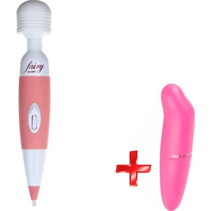 Fairy Güçlü Ayarlanabilir Titreşime Sahip Masaj Aleti Titreşimli Vibratör+G-Noktası Vibratör