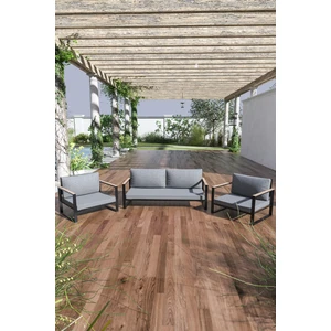 Evdemo Kobalt Bahçe Balkon Mobilyası 2+1+1 Gri
