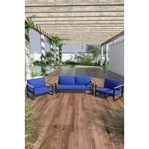 Evdemo Kobalt Bahçe Balkon Mobilyası 2+1+1 Mavi